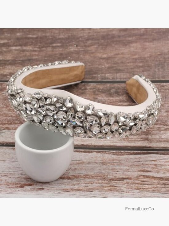 Sparkling Rhinestone Crystal Crown Headband for Women Elegant Hair Accessory main image 6